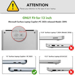 ENKAY Hat-Prince Crystal Protective Case Cover Clear Hard Shell, For Microsoft Surface Laptop 13 (2095), For Microsoft Surface Laptop 5/4/3 (1873/1953/1979), For Microsoft Surface Laptop 7 13.8 (2036), For Microsoft Surface Laptop 15 (2037)