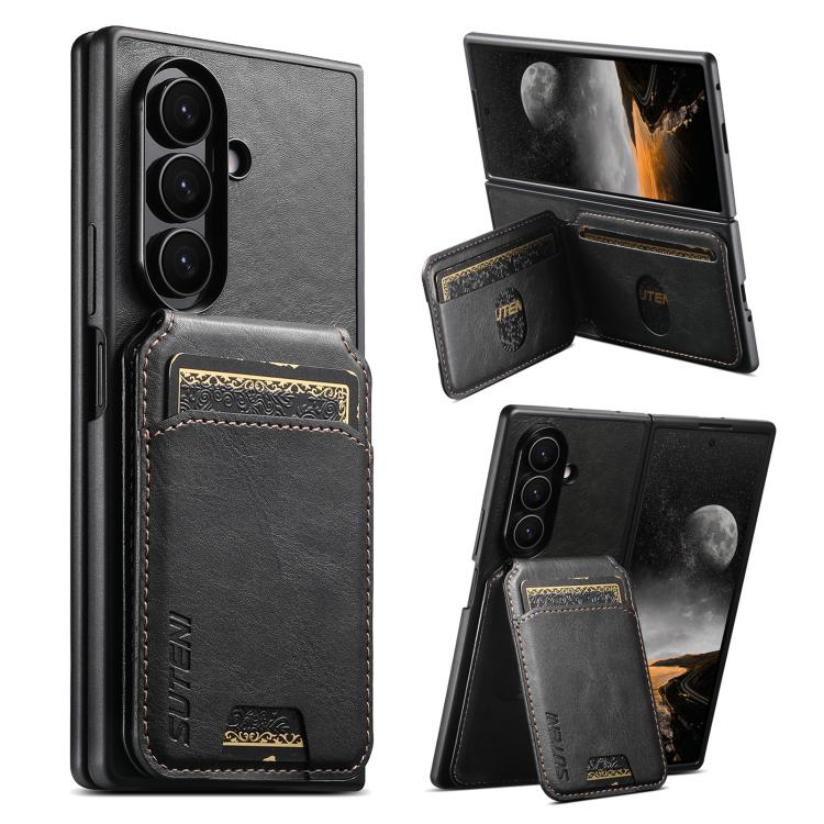 Custodia per telefono Suteni H02 in pelle con portafoglio e supporto., For Galaxy Z Fold8 Ultra, For Galaxy Z Fold7, For Galaxy Z Fold6, For Galaxy Z Fold5