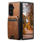 Custodia per telefono Suteni H02 in pelle con portafoglio e supporto., For Galaxy Z Fold8 Ultra, For Galaxy Z Fold7, For Galaxy Z Fold6, For Galaxy Z Fold5