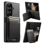 Portafoglio Suteni H03 in pelle cerata con supporto e custodia per telefono, For Galaxy Z Fold8 Ultra 5G, For Galaxy Z Fold7 5G, For Galaxy Z Fold6, For Galaxy Z Fold5