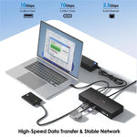 WAVLINK UG75PD5-3H2D2 For Mac M1 / M2 / M3 / M4 / Windows DisplayLink-7400 Docking Station, US Plug, EU Plug, UK Plug, AU Plug
