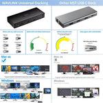 WAVLINK UG75PD5-3H2D2 For Mac M1 / M2 / M3 / M4 / Windows DisplayLink-7400 Docking Station, US Plug, EU Plug, UK Plug, AU Plug