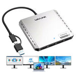 WAVLINK UG7501D 85W Upstream Charging 4 DP Converter 4K / 8K Display Adapter, UG7501D