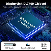 WAVLINK UG7501D 85W Upstream Charging 4 DP Converter 4K / 8K Display Adapter, UG7501D