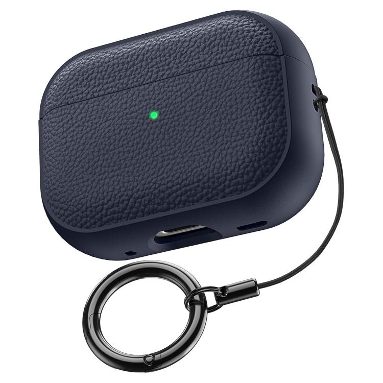 Cover per auricolari in TPU con texture a litchi e fibbia, For AirPods Pro 3, For AirPods Pro 2