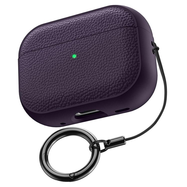 Cover per auricolari in TPU con texture a litchi e fibbia, For AirPods Pro 3, For AirPods Pro 2