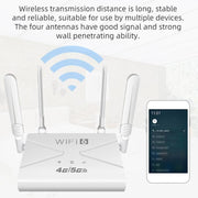 CPF907-L  American Version 4 Antennas Single WAN Port WiFi6 Home Use Router 4G LTE WiFi Router, US Plug, EU Plug
