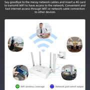 CPF907-L  American Version 4 Antennas Single WAN Port WiFi6 Home Use Router 4G LTE WiFi Router, US Plug, EU Plug