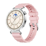 Cinturino in silicone tinta unita con fibbia a molla a sgancio rapido color argento e perno a molla., For Huawei Watch GT 6 41mm