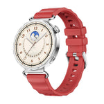 Cinturino in silicone tinta unita con fibbia a molla a sgancio rapido color argento e perno a molla., For Huawei Watch GT 6 41mm
