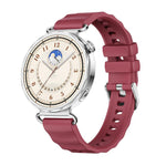 Cinturino in silicone tinta unita con fibbia a molla a sgancio rapido color argento e perno a molla., For Huawei Watch GT 6 41mm