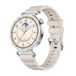 Cinturino in silicone tinta unita con fibbia a molla a sgancio rapido color argento e perno a molla., For Huawei Watch GT 6 41mm