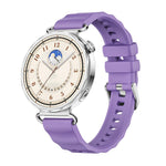 Cinturino in silicone tinta unita con fibbia a molla a sgancio rapido color argento e perno a molla., For Huawei Watch GT 6 41mm