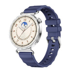 Cinturino in silicone tinta unita con fibbia a molla a sgancio rapido color argento e perno a molla., For Huawei Watch GT 6 41mm