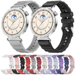 Cinturino in silicone tinta unita con fibbia a molla a sgancio rapido color argento e perno a molla., For Huawei Watch GT 6 41mm