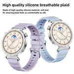 Cinturino in silicone tinta unita con fibbia a molla a sgancio rapido color argento e perno a molla., For Huawei Watch GT 6 41mm