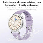 Cinturino in silicone tinta unita con fibbia a molla a sgancio rapido color argento e perno a molla., For Huawei Watch GT 6 41mm
