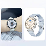 Cinturino in silicone tinta unita con fibbia a molla a sgancio rapido color argento e perno a molla., For Huawei Watch GT 6 41mm