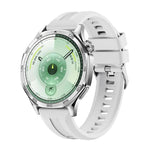 Cinturino per orologio in silicone con fibbia argentata a sgancio rapido., For Huawei Watch GT 6 46mm