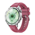 Cinturino per orologio in silicone con fibbia argentata a sgancio rapido., For Huawei Watch GT 6 46mm