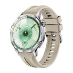 Cinturino per orologio in silicone con fibbia argentata a sgancio rapido., For Huawei Watch GT 6 46mm