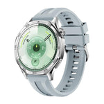 Cinturino per orologio in silicone con fibbia argentata a sgancio rapido., For Huawei Watch GT 6 46mm