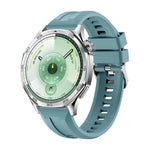 Cinturino per orologio in silicone con fibbia argentata a sgancio rapido., For Huawei Watch GT 6 46mm