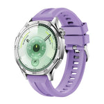 Cinturino per orologio in silicone con fibbia argentata a sgancio rapido., For Huawei Watch GT 6 46mm