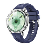 Cinturino per orologio in silicone con fibbia argentata a sgancio rapido., For Huawei Watch GT 6 46mm