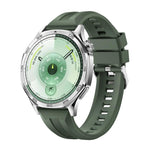 Cinturino per orologio in silicone con fibbia argentata a sgancio rapido., For Huawei Watch GT 6 46mm
