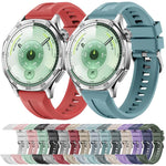 Cinturino per orologio in silicone con fibbia argentata a sgancio rapido., For Huawei Watch GT 6 46mm