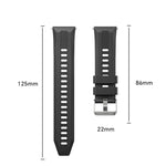 Cinturino per orologio in silicone con fibbia argentata a sgancio rapido., For Huawei Watch GT 6 46mm