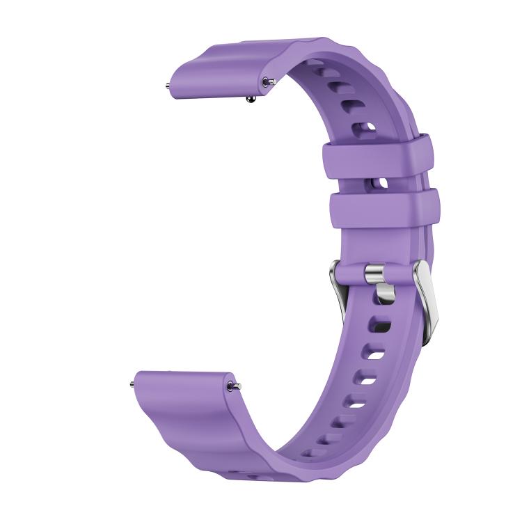 Cinturino in silicone tinta unita con fibbia a sgancio rapido a pulsante, colore argento., For Huawei Watch GT 6 41mm