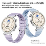 Cinturino in silicone tinta unita con fibbia a sgancio rapido a pulsante, colore argento., For Huawei Watch GT 6 41mm