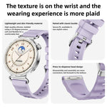 Cinturino in silicone tinta unita con fibbia a sgancio rapido a pulsante, colore argento., For Huawei Watch GT 6 41mm