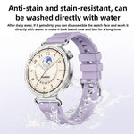 Cinturino in silicone tinta unita con fibbia a sgancio rapido a pulsante, colore argento., For Huawei Watch GT 6 41mm