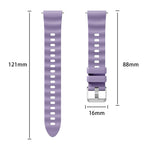 Cinturino in silicone tinta unita con fibbia a sgancio rapido a pulsante, colore argento., For Huawei Watch GT 6 41mm