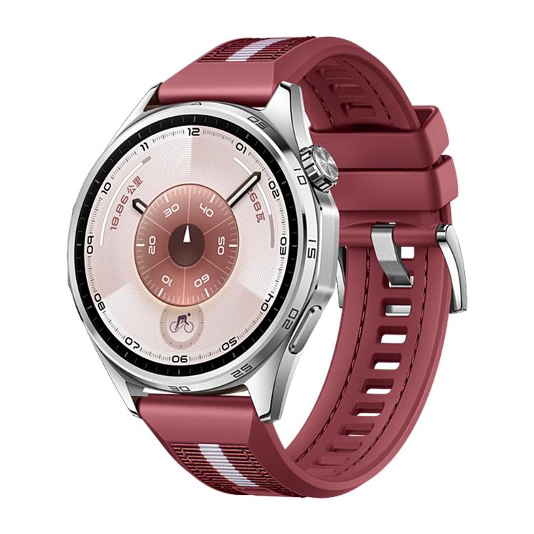 Cinturino per orologio ibrido in nylon intrecciato e silicone, For Huawei Watch GT 6 46mm