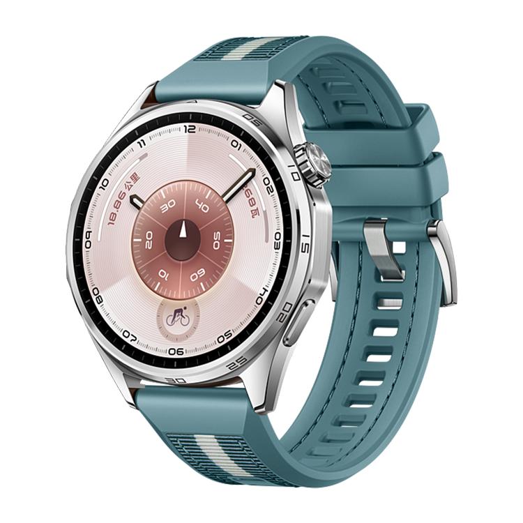 Cinturino per orologio ibrido in nylon intrecciato e silicone, For Huawei Watch GT 6 46mm