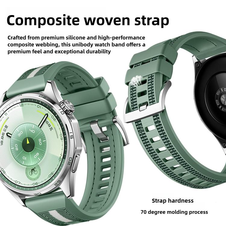 Cinturino per orologio ibrido in nylon intrecciato e silicone, For Huawei Watch GT 6 46mm