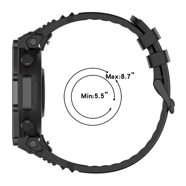 Cinturino sportivo in silicone con fibbia a sgancio rapido., For Amazfit T-Rex 3 Pro 48mm