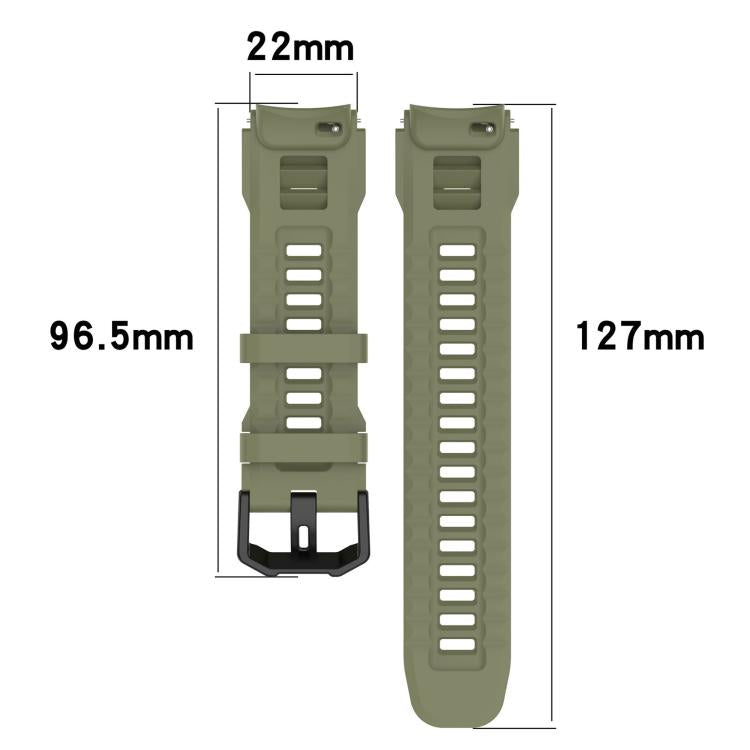 Cinturino sportivo in silicone con fibbia a sgancio rapido., For Amazfit T-Rex 3 Pro 48mm