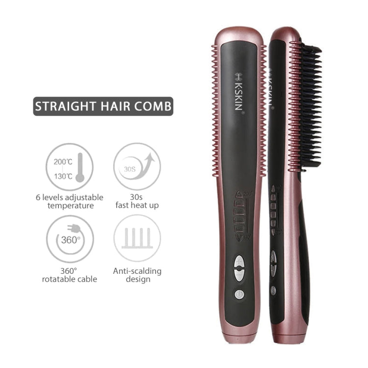 K-SKIN KD388A Piastra per capelli elettrica in ceramica Pettini PTC Riscaldamento Cura dei capelli Styling Pettine Auto Massaggiatore Raddrizzamento Lrons