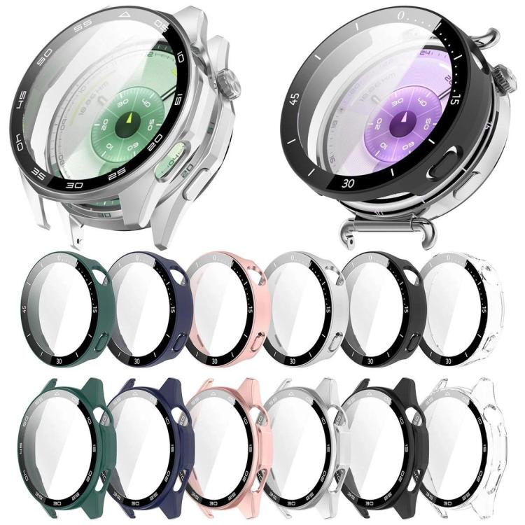 Cover per orologio in PC con pellicola in vetro temperato a squame integrata., For Huawei Watch GT 6 46mm, For Huawei Watch GT 6 41mm