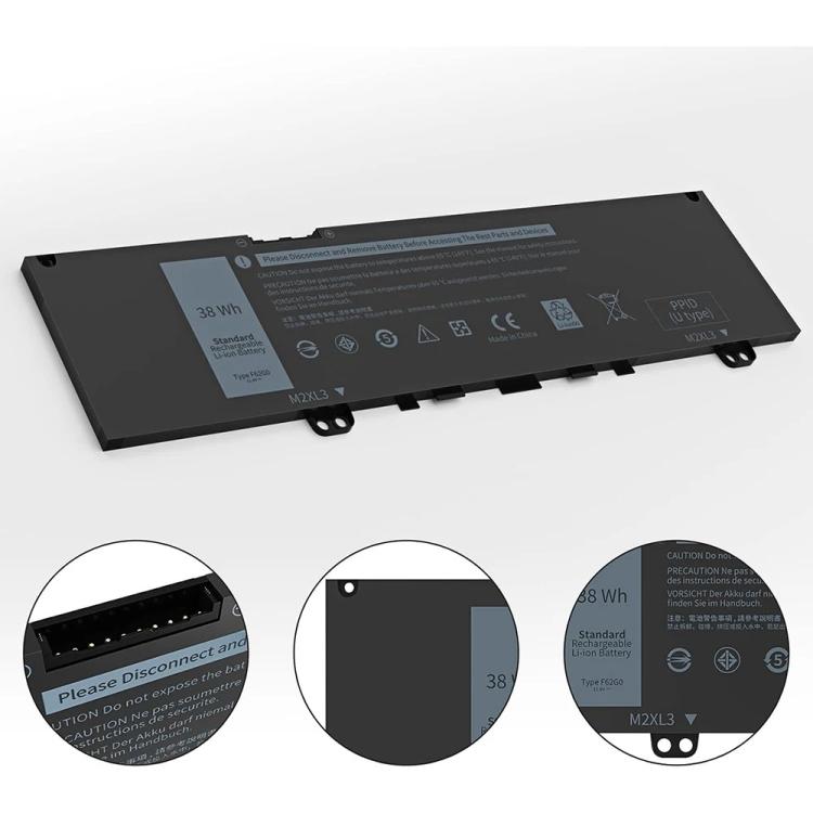 Batteria per laptop Dell Inspiron 5370 13-7370 7380 7373 P87G F62G0, F62G0
