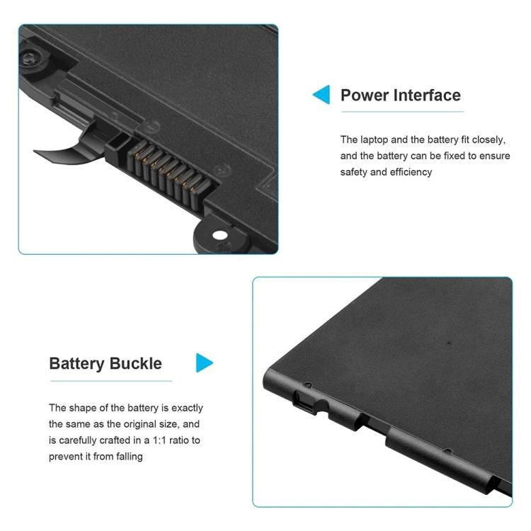 Batteria SN03XL ST03XL per HP EliteBook 820 G3 G4 725 G3 G4 HSTNN-DB6V, SN03XL 11.4V 44Wh