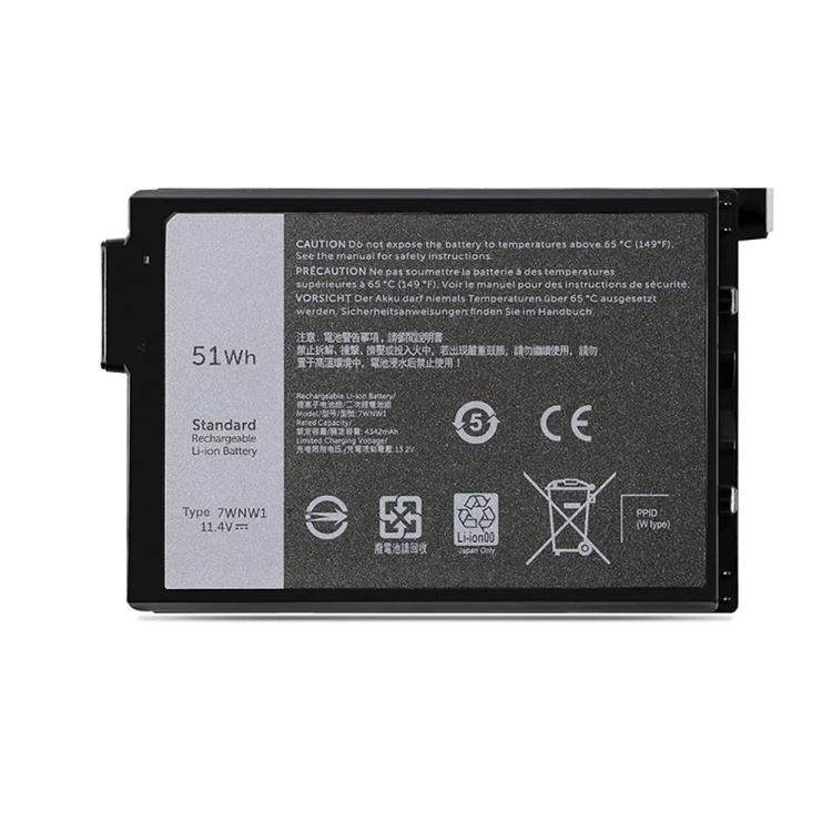 Batteria per laptop Dell Latitude 5424 5420 Rugged Latitude 7424 Rugged Extreme P137G, 7WNW1 11.4V 51Wh