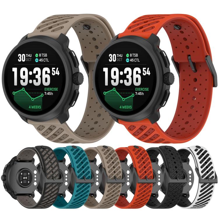 Cinturino per orologio in silicone traspirante con trama twill, For Suunto Race 2