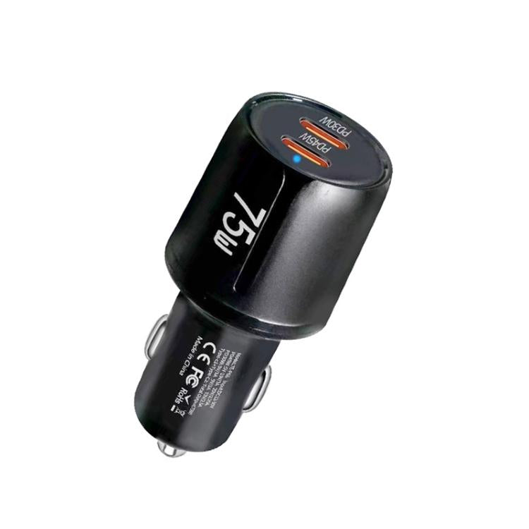 Caricabatterie da auto TE-P66 75W doppia porta Type-C