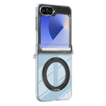 Supporto in lega di alluminio MagSafe con cerniera in cristallo per telefono, For Galaxy Z Fold5, For Galaxy Z Flip5 /6 /7 FE